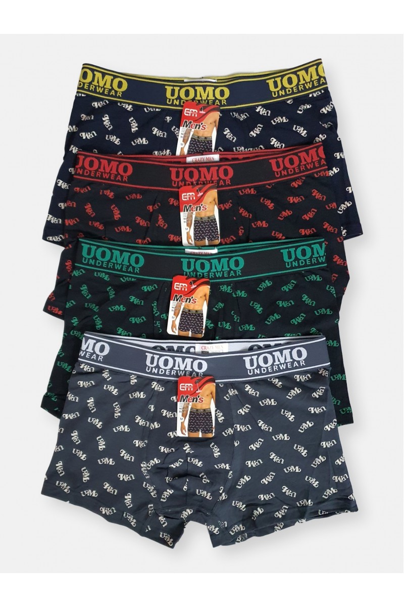 Ανδρικά Boxer Casual UOMO - FLAMINGO Multicolor (4 pack)