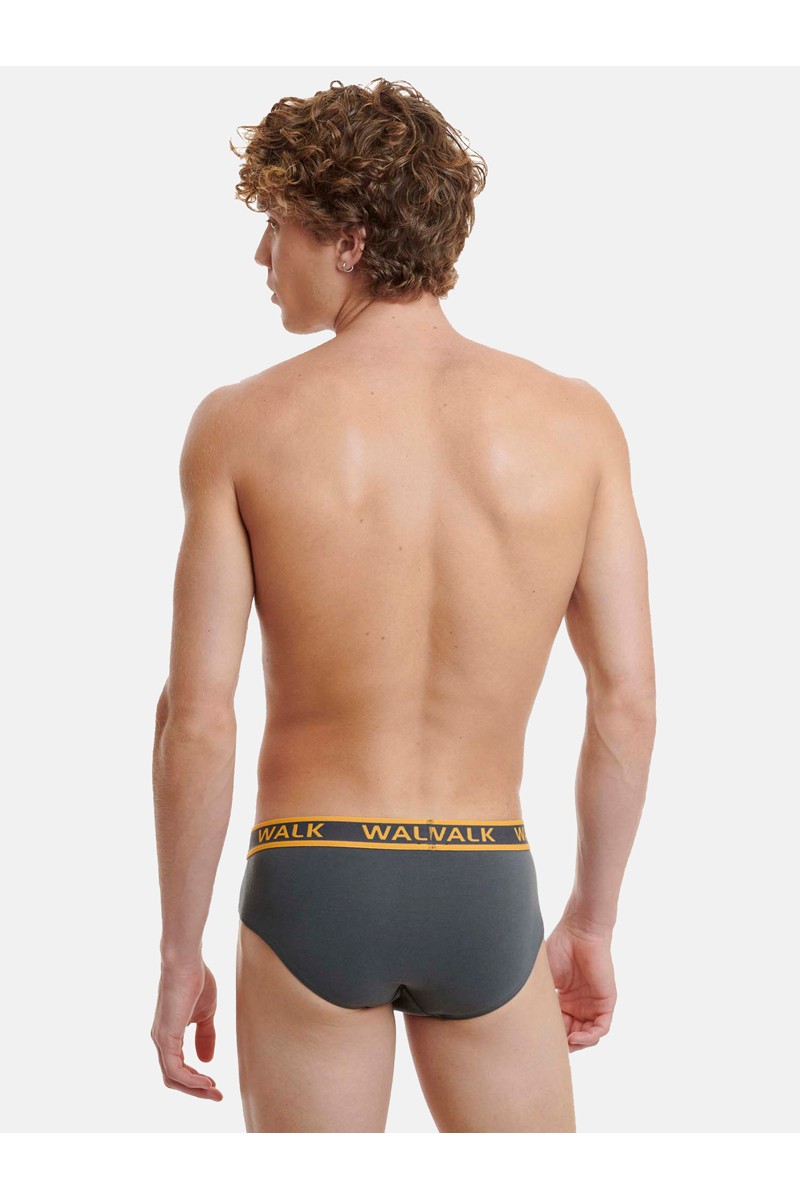 Ανδρικά εσώρουχα WALK Slip 2 PACK W1757 ΑΝΘΡΑΚΙ ΚΙΤΡΙΝΟ Ανδρικά εσώρουχα WALK Slip 2 PACK W1757 ΑΝΘΡΑΚΙ ΚΙΤΡΙΝΟ