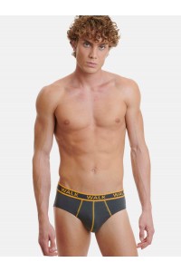 Ανδρικά εσώρουχα WALK Slip 2 PACK W1757 ΑΝΘΡΑΚΙ ΚΙΤΡΙΝΟ Ανδρικά εσώρουχα WALK Slip 2 PACK W1757 ΑΝΘΡΑΚΙ ΚΙΤΡΙΝΟ