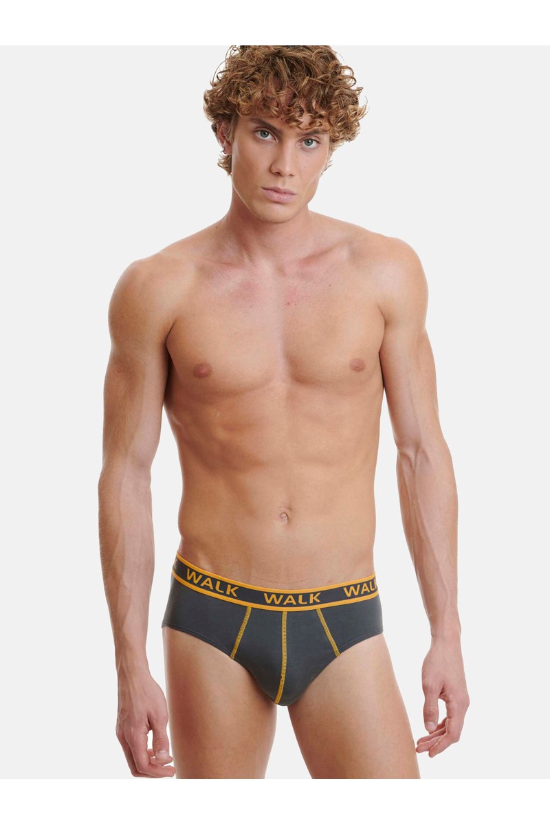 Ανδρικά εσώρουχα WALK Slip 2 PACK W1757 ΑΝΘΡΑΚΙ ΚΙΤΡΙΝΟ Ανδρικά εσώρουχα WALK Slip 2 PACK W1757 ΑΝΘΡΑΚΙ ΚΙΤΡΙΝΟ