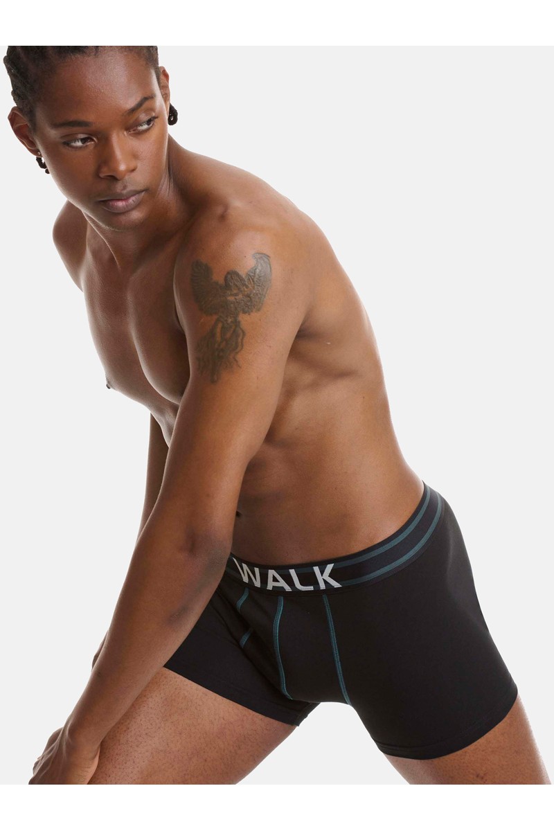 Ανδρικά εσώρουχα WALK Boxers 2 PACK W1762-3 ΜΑΥΡΟ ΒΕΡΑΜΑΝ Ανδρικά εσώρουχα WALK Boxers 2 PACK W1762-3 ΜΑΥΡΟ ΒΕΡΑΜΑΝ