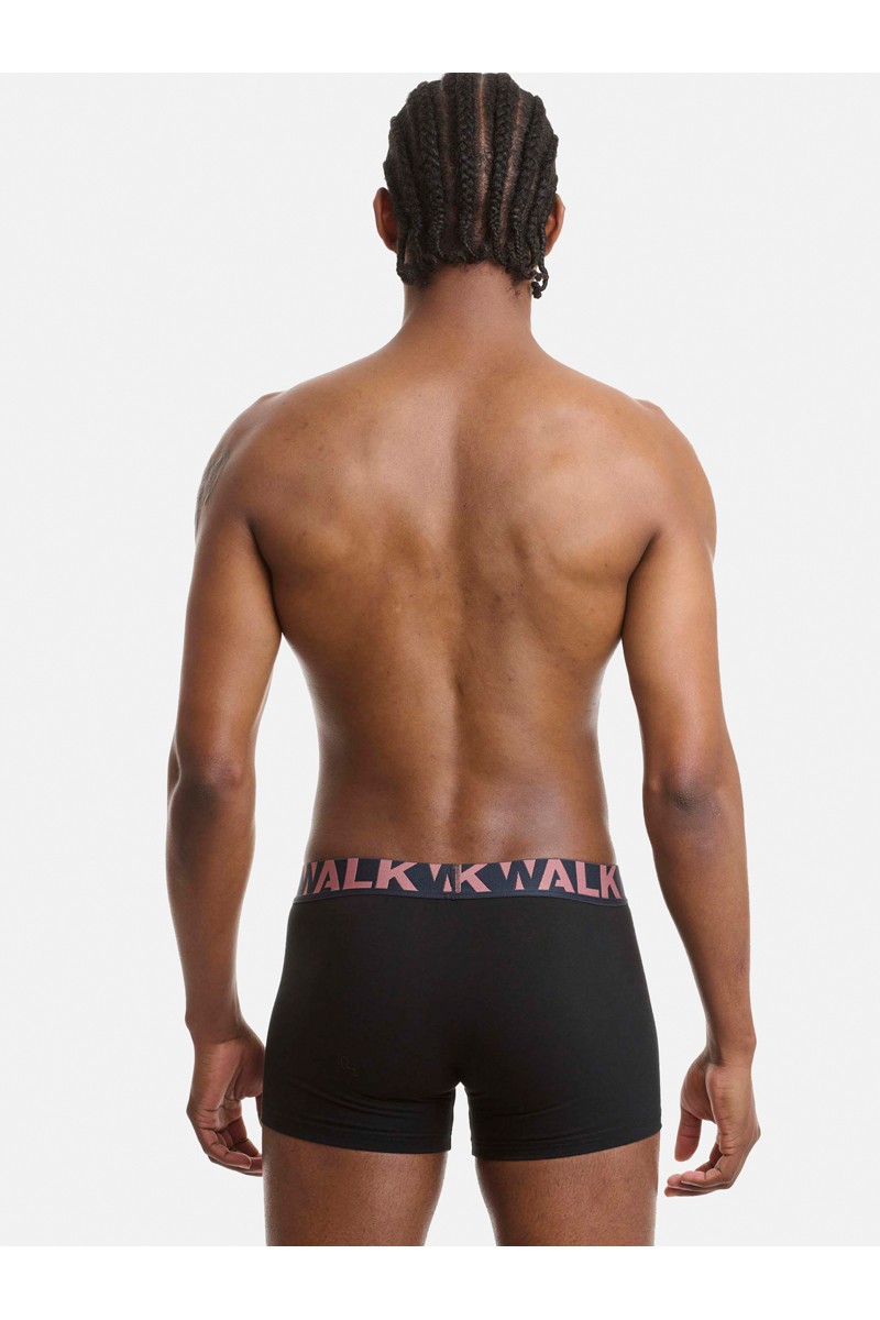 Ανδρικά εσώρουχα WALK Boxers 2 PACK W1755-1 ΜΑΥΡΟ