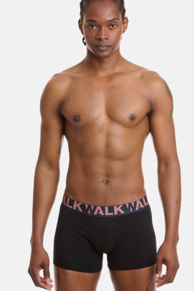 Ανδρικά εσώρουχα WALK Boxers 2 PACK W1755-1 ΜΑΥΡΟ