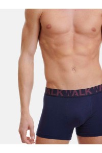 Ανδρικά εσώρουχα WALK Boxers 2 PACK W1755-1 ΜΠΛΕ ΜΠΟΡΝΤΟ