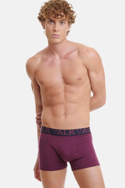 Ανδρικά εσώρουχα WALK Boxers 2 PACK W1755-1 ΜΠΛΕ ΜΠΟΡΝΤΟ