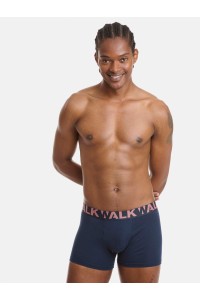 Ανδρικά εσώρουχα WALK Boxers 2 PACK W1755-1 ΜΠΛΕ ΣΑΠΙΟ ΜΗΛΟ