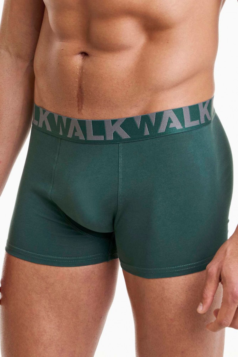 Ανδρικά Boxers WALK 2 PACK W1755-1_4012 ΠΡΑΣΙΝΟ ΓΚΡΙ