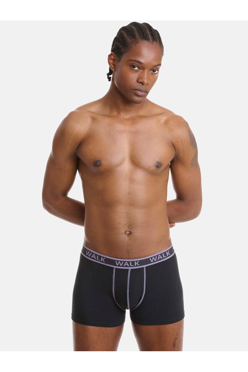 Ανδρικά εσώρουχα WALK Boxers 2 PACK W1756 ΑΝΘΡΑΚΙ ΜΩΒ Ανδρικά εσώρουχα WALK Boxers 2 PACK W1756 ΑΝΘΡΑΚΙ ΜΩΒ