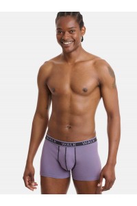 Ανδρικά εσώρουχα WALK Boxers 2 PACK W1756 ΑΝΘΡΑΚΙ ΜΩΒ