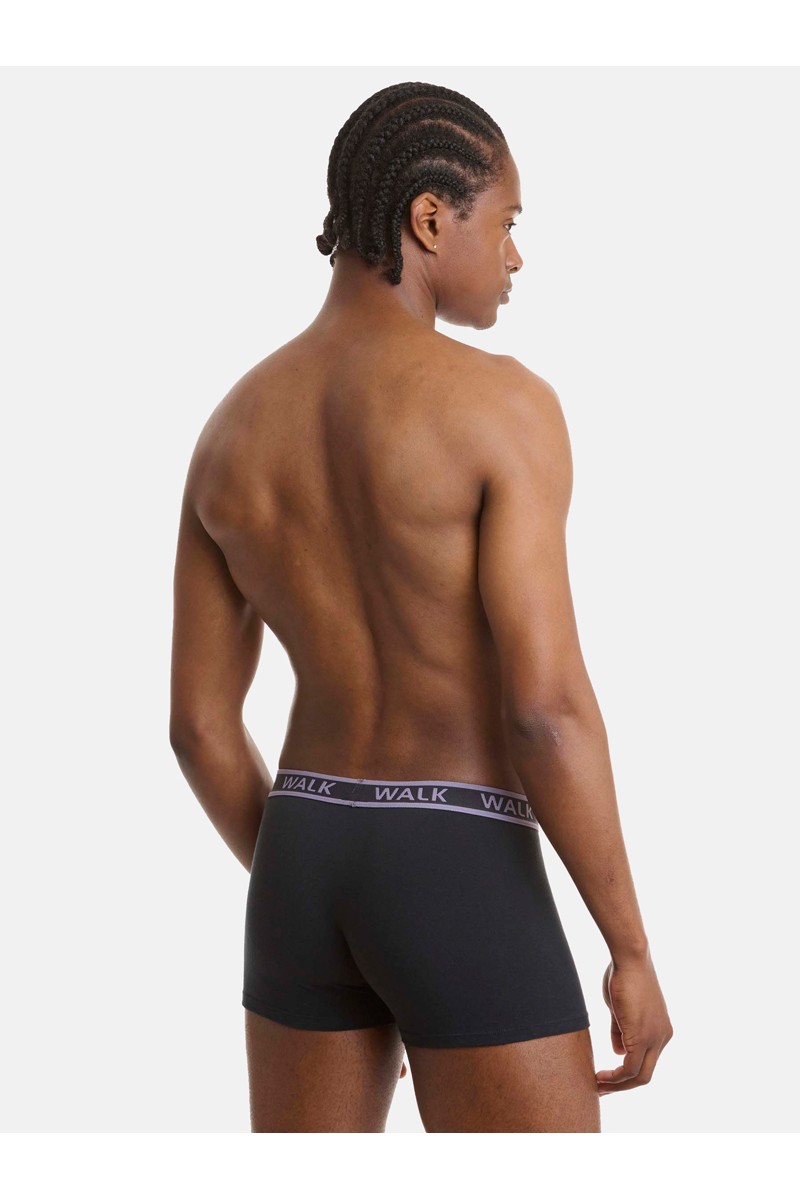 Ανδρικά εσώρουχα WALK Boxers 2 PACK W1756 ΑΝΘΡΑΚΙ ΜΩΒ