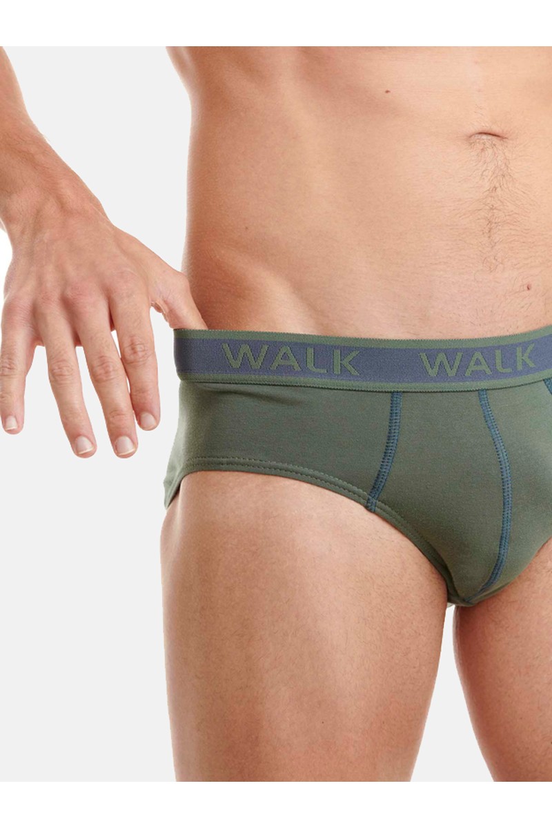 Ανδρικά εσώρουχα WALK Slip 2 PACK  W1757_0324 ΜΠΛΕ ΣΚ ΧΑΚΙ