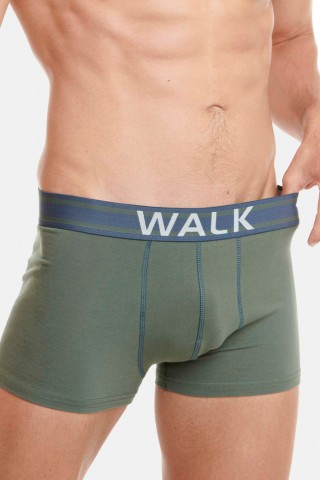 Ανδρικά εσώρουχα WALK Boxers 2 PACK W1762-3 ΜΠΛΕ ΣΚ ΧΑΚΙ