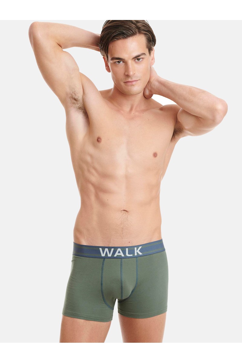 Ανδρικά εσώρουχα WALK Boxers 2 PACK W1762-3 ΜΠΛΕ ΣΚ ΧΑΚΙ