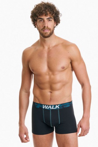 Ανδρικά εσώρουχα WALK Boxers 2 PACK W1762-4_0287 ΜΑΥΡΟ ΠΕΤΡΟΛ
