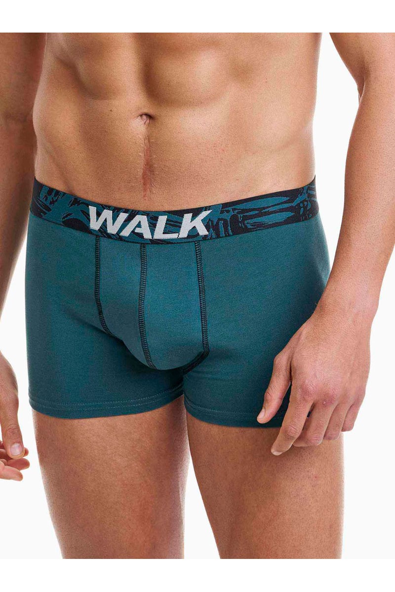 Ανδρικά εσώρουχα WALK Boxers 2 PACK W1762-4_0287 ΜΑΥΡΟ ΠΕΤΡΟΛ Ανδρικά εσώρουχα WALK Boxers 2 PACK W1762-4_0287 ΜΑΥΡΟ ΠΕΤΡΟΛ