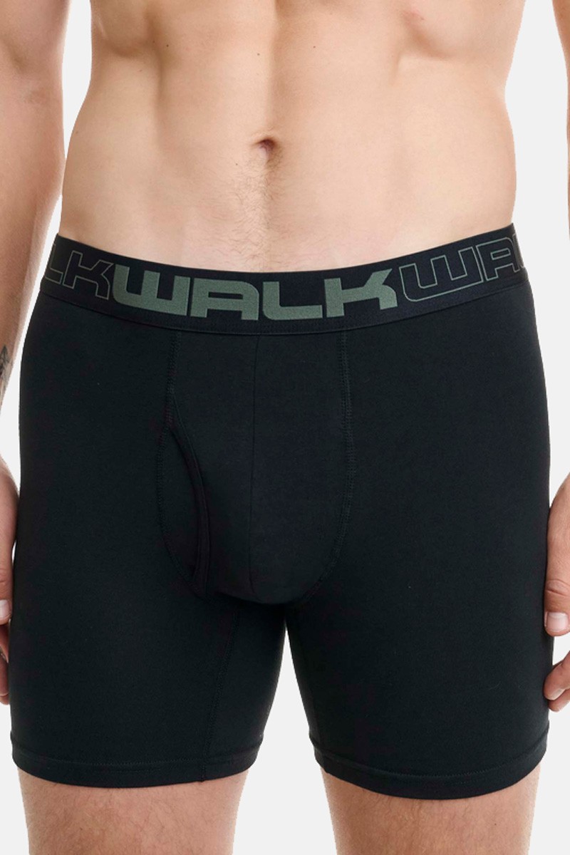 Μακρύ βαμβακερό μπόξερ με άνοιγμα WALK 2 Pack 1764-1