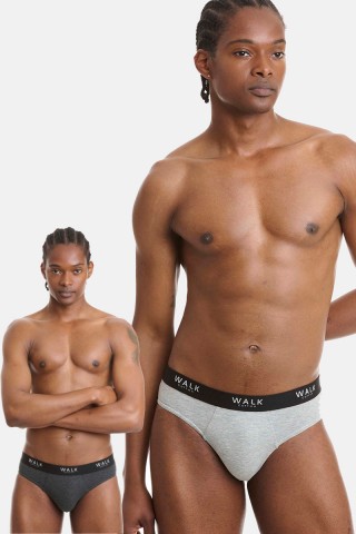 Ανδρικά slip WALK 2 PACK W1769 ΓΚΡΙ ΑΝΘΡΑΚΙ