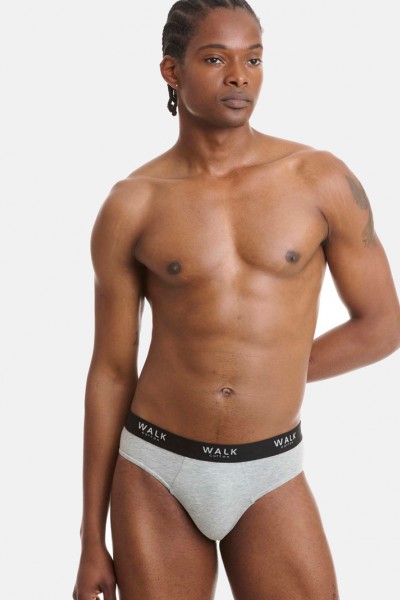 Ανδρικά εσώρουχα WALK Slip 2 PACK W1769 ΓΚΡΙ ΑΝΘΡΑΚΙ
