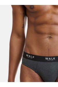 Ανδρικά εσώρουχα WALK Slip 2 PACK W1769 ΑΝΘΡΑΚΙ ΜΑΥΡΟ