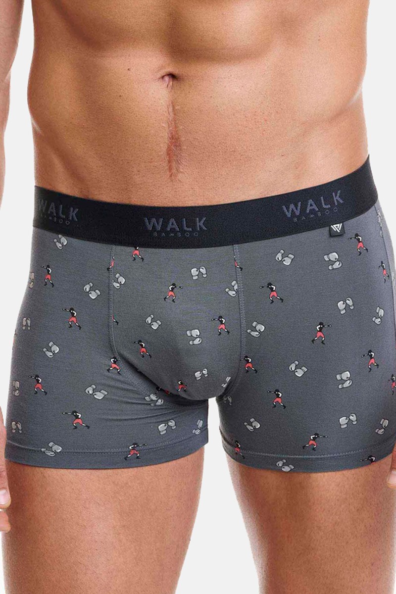 Ανδρικό Boxer WALK Bamboo W1770-69 ΑΝΘΡΑΚΙ