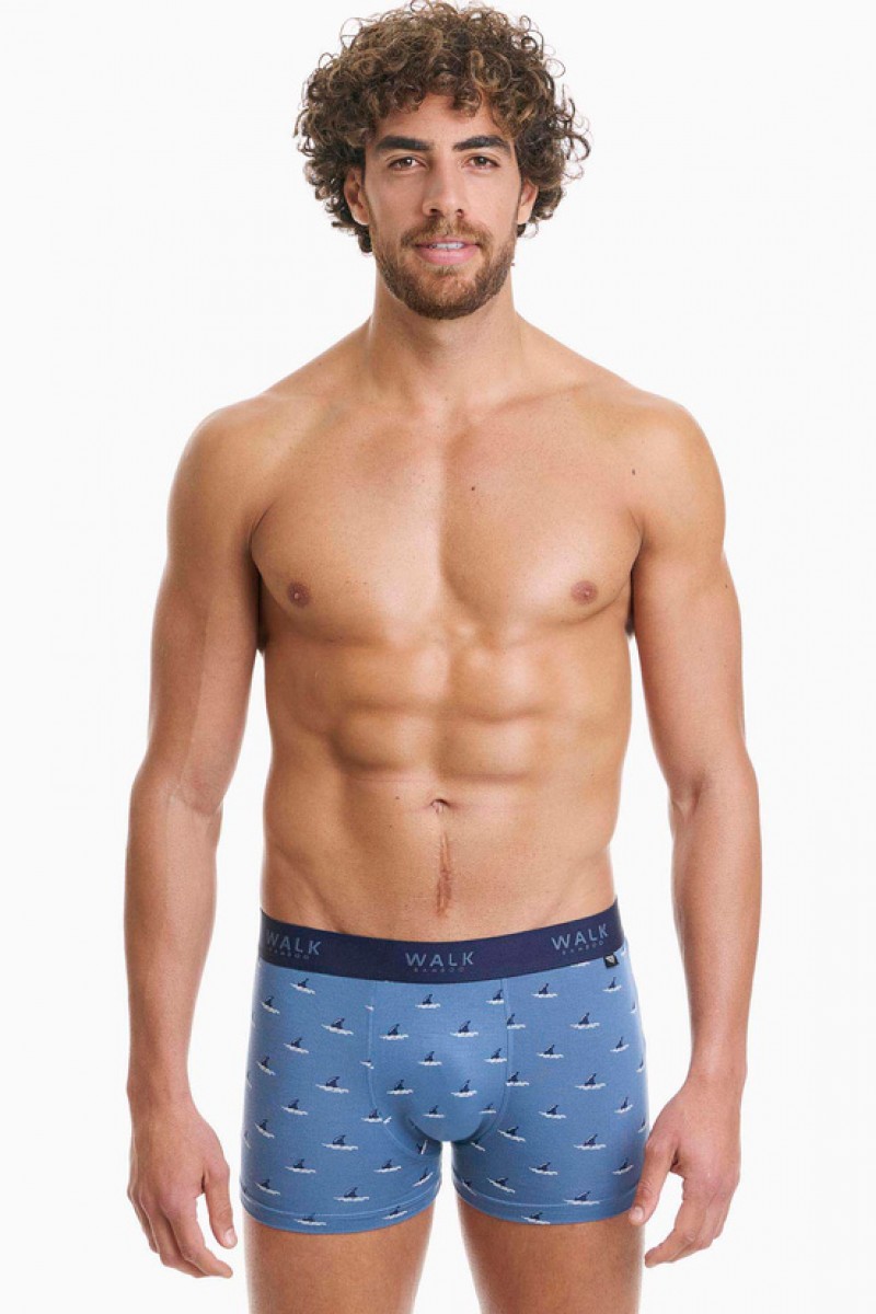 Ανδρικό Boxer WALK Bamboo W1770-71 ΓΑΛΑΖΙΟ