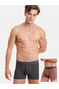 Εσώρουχα BAMBOO WALK Boxers 2 PACK  W1776-1017 ΓΚΡΙ ΣΚΟΥΡΟ ΣΟΚΟΛΑ