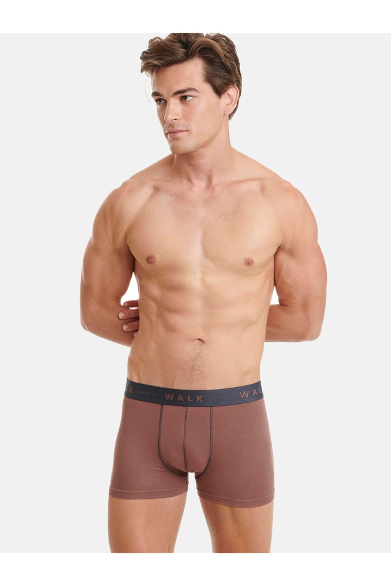 Εσώρουχα BAMBOO WALK Boxers 2 PACK  W1776-1017 ΓΚΡΙ ΣΚΟΥΡΟ ΣΟΚΟΛΑ