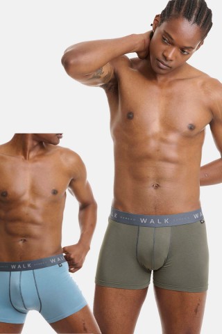 Εσώρουχα BAMBOO WALK Boxers 2 PACK W1776 ΧΑΚΙ ΤΙΡΚΟΥΑΖ