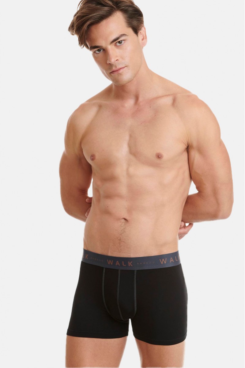 Εσώρουχα BAMBOO WALK Boxers 2 PACK W1776 BLACK BLACK