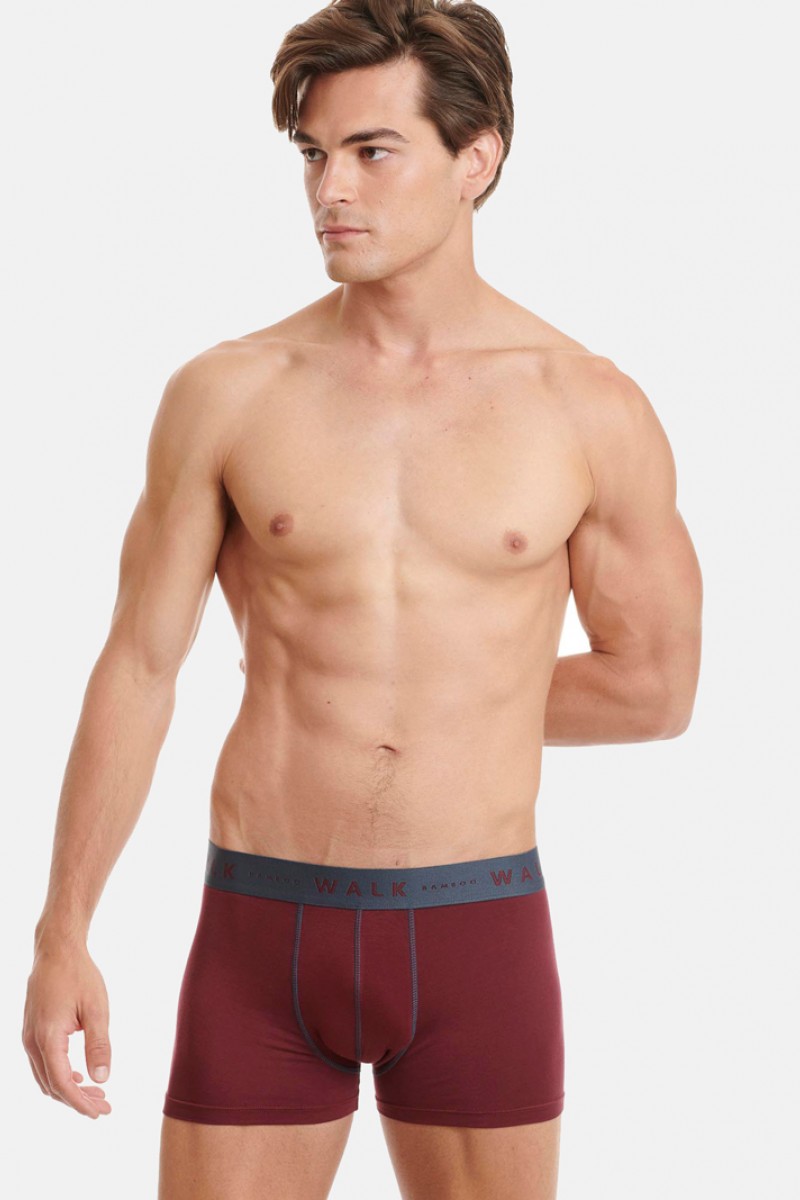 Εσώρουχα BAMBOO WALK Boxers 2 PACK  W1776_2703 ΜΠΟΡΝΤΌ ΜΠΛΕ