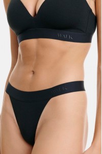 Βαμβακερό Tanga με λάστιχο WALK Sport W2051-1 ΜΑΥΡΟ Βαμβακερό Tanga με λάστιχο WALK Sport W2051-1 ΜΑΥΡΟ