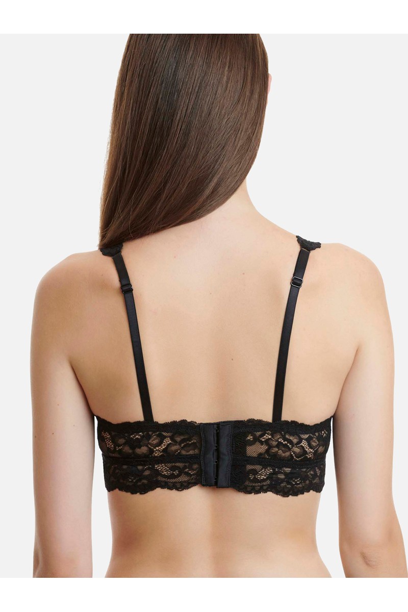 Bralette με δαντέλα WALK ΜΑΥΡΟ W2240_02