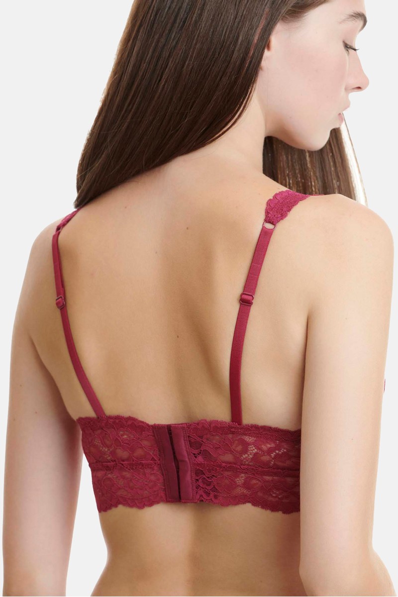 Bralette με δαντέλα WALK ΜΠΟΡΝΤΟ W2240_27 Bralette με δαντέλα WALK ΜΠΟΡΝΤΟ W2240_27