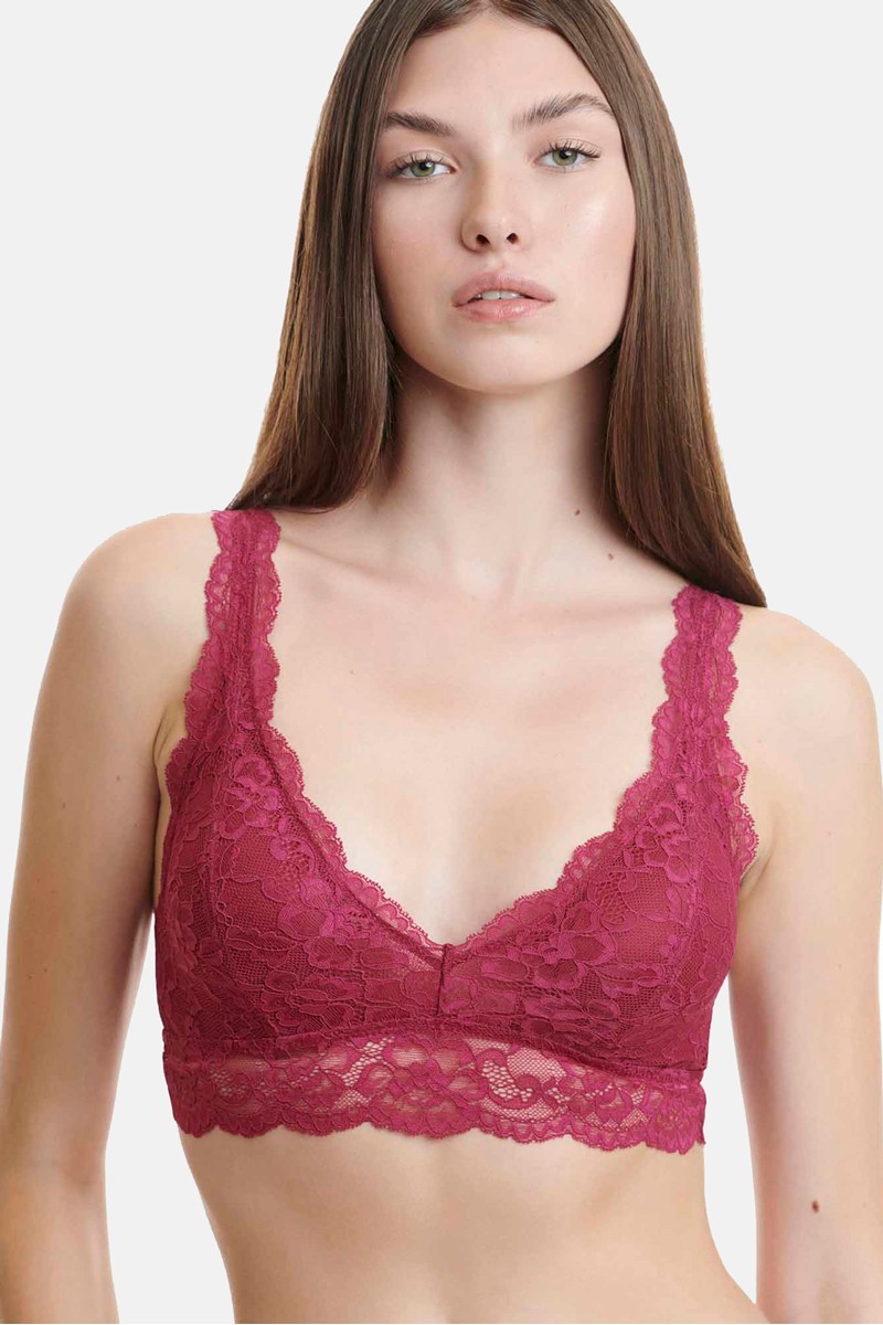 Bralette με δαντέλα WALK ΜΠΟΡΝΤΟ W2240_27 Bralette με δαντέλα WALK ΜΠΟΡΝΤΟ W2240_27