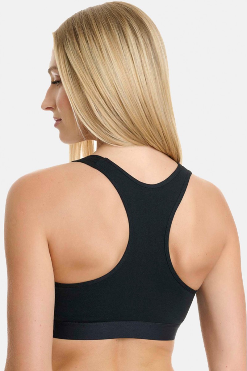 Βαμβακερό bralette με αθλητική πλάτη WALK W2251-1 ΜΑΥΡΟ Βαμβακερό bralette με αθλητική πλάτη WALK W2251-1 ΜΑΥΡΟ