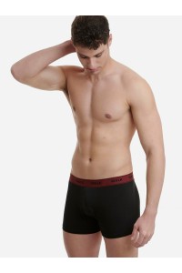 Ανδρικά εσώρουχα WALK Boxers 3 PACK W1753-3 ΜΑΥΡΟ