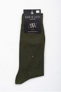 Μάλλινες λεπτές κάλτσες Mr Wilson Xακί 4246