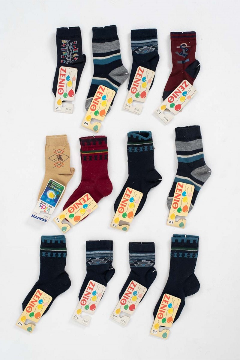 Παιδικές κάλτσες για αγόρι ZENITH 12 Ζεύγη Combo 10