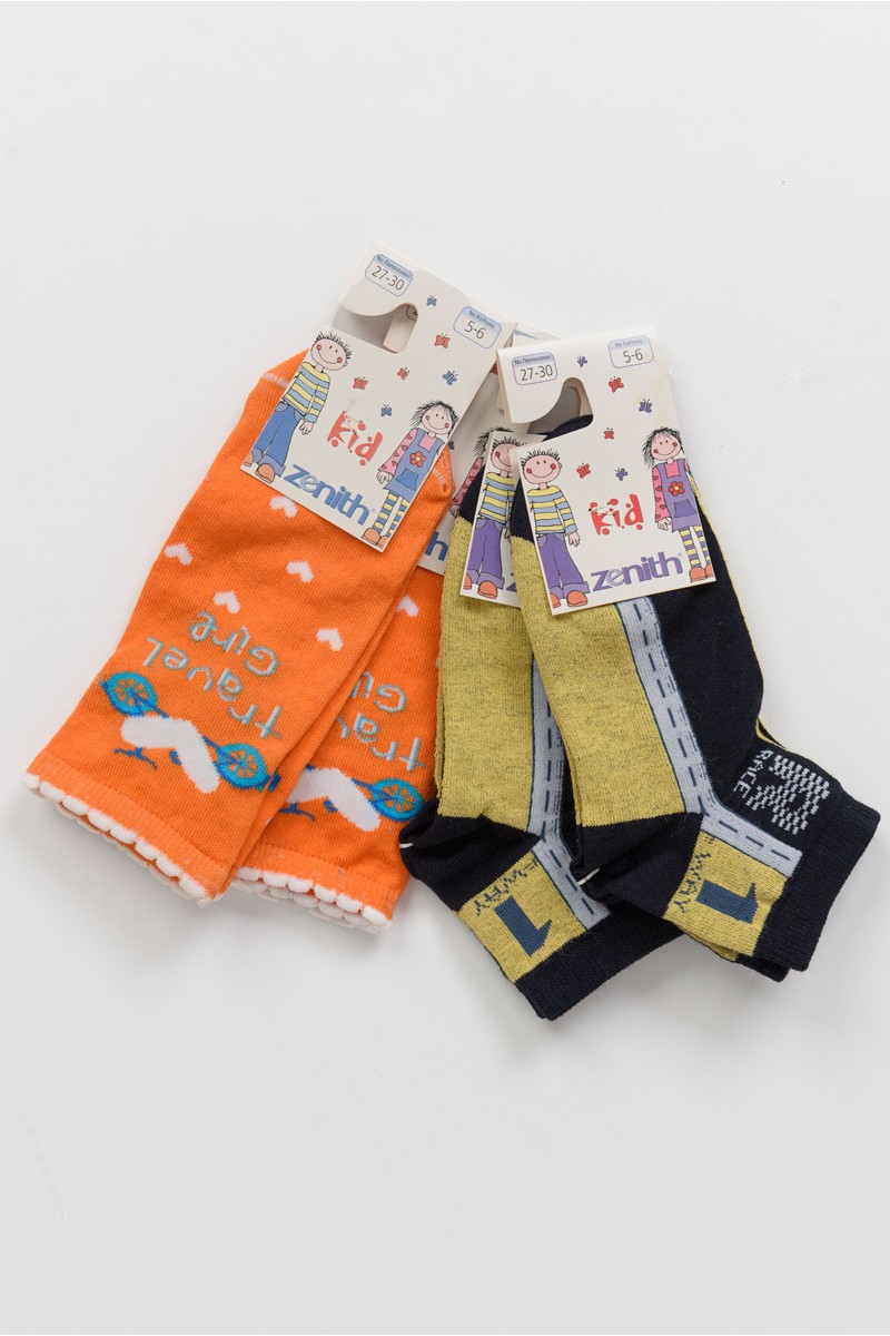 Παιδικές κάλτσες ΖΕΝΙΘ Orange Blue 4 Pack Παιδικές κάλτσες ΖΕΝΙΘ Orange Blue 4 Pack