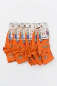 Παιδικές κάλτσες ΖΕΝΙΘ Orange 6 Pack Ημίκοντες 8069