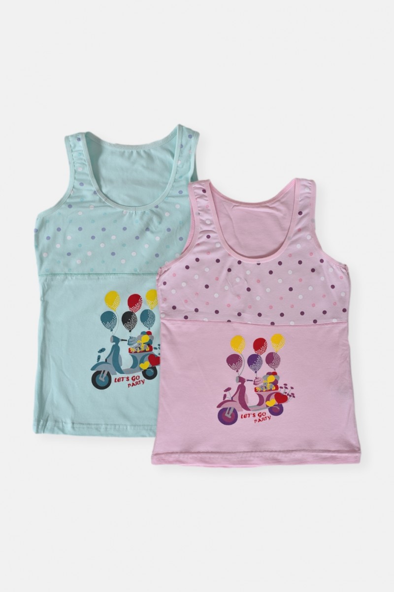 Παιδικά φανελάκια DONELLA Girl 2 Pack Balloons Παιδικά φανελάκια DONELLA Girl 2 Pack Balloons