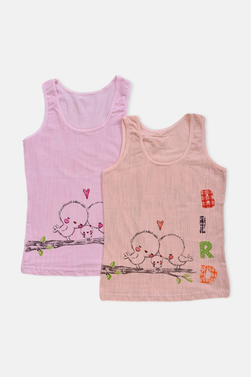 Παιδικά φανελάκια DONELLA Girl 2 Pack BIRDS Παιδικά φανελάκια DONELLA Girl 2 Pack BIRDS