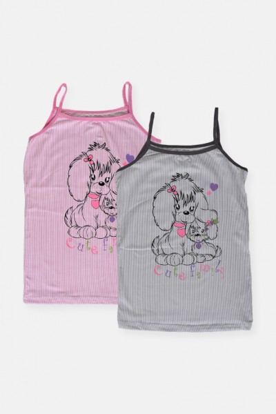 Παιδικά φανελάκια DONELLA Girl 2 Pack DOGS