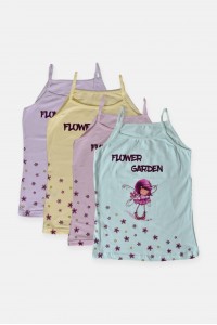 Παιδικά φανελάκια DONELLA Girl Flower Garden 4 Pack