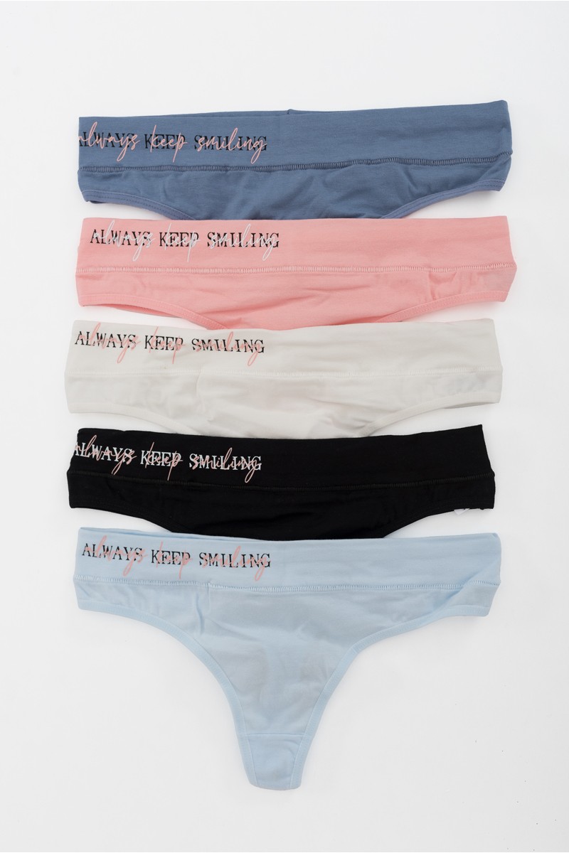 Βαμβακερά εσώρουχα DONELLA String 5 Pack 2411Y3 Βαμβακερά εσώρουχα DONELLA String 5 Pack 2411Y3