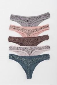 Βαμβακερά εσώρουχα DONELLA String 5 Pack 242202 Βαμβακερά εσώρουχα DONELLA String 5 Pack 242202