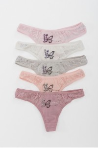 Βαμβακερά εσώρουχα DONELLA String 5 Pack 9824Y3 Βαμβακερά εσώρουχα DONELLA String 5 Pack 9824Y3