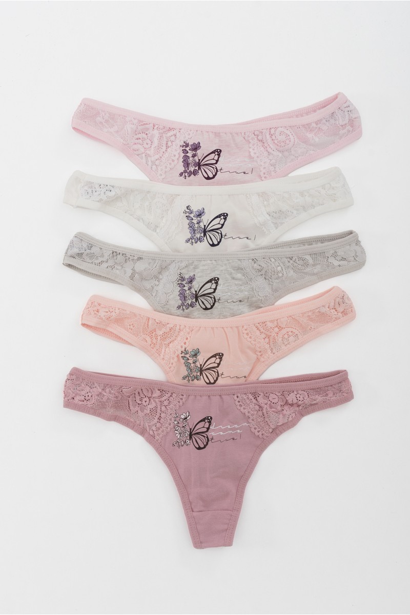 Βαμβακερά εσώρουχα DONELLA String 5 Pack 9824Y3 Βαμβακερά εσώρουχα DONELLA String 5 Pack 9824Y3