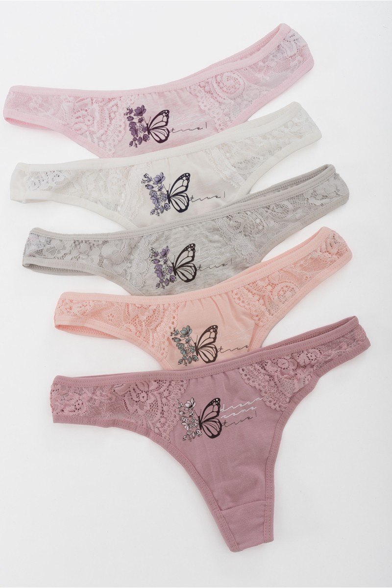 Βαμβακερά εσώρουχα DONELLA String 5 Pack 9824Y3 Βαμβακερά εσώρουχα DONELLA String 5 Pack 9824Y3