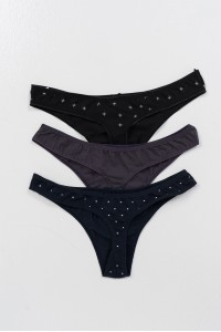 Εσώρουχα string Donella Dots Stars 3 Pack Εσώρουχα string Donella Dots Stars 3 Pack